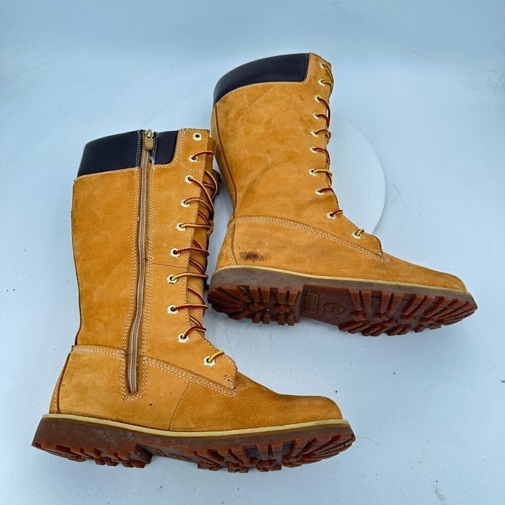 Timberland Asphalt Trail Women Size 4.5 83980 Brown Tall Lace Side Zipper Boot - Picture 6 of 13